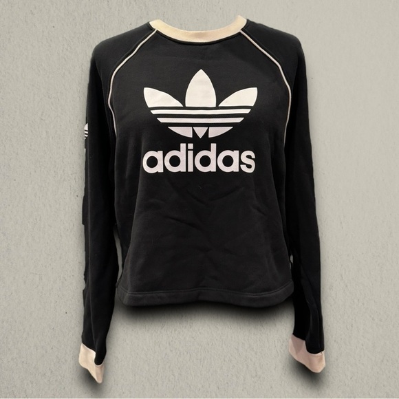 ADIDAS CREW NECK CROPPED SWEATER - Picture 1 of 5